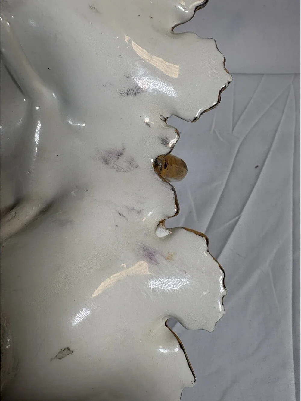 Porcelain Double Sides Leaf Candy Dish Gold Leaf